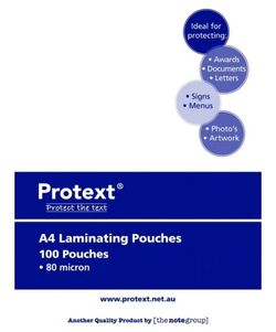 Laminating Pouches A4 80 Micron 100pk - PROTEXT 9314649096906