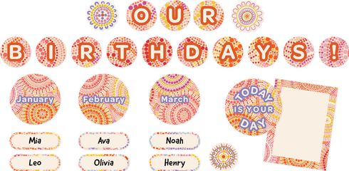  Rainbow Dreaming - Birthday Mini Bulletin Board Set