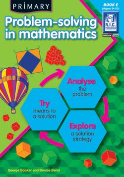 Problem Solving in Mathematics Book E Ages 9 - 10 9781741265354