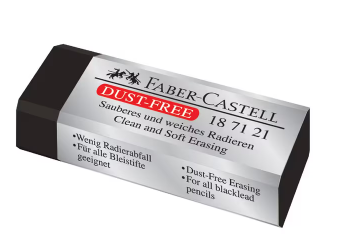 Eraser Large Faber Dust-Free BLACK With Sleeve 