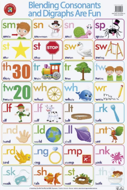 Blending Consonants Double Sided Chart
