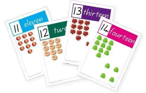 Cards – A4 Number Picture 11-20 Qld Set 10
