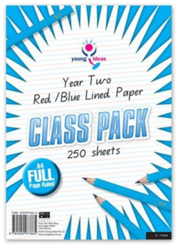 Paper – A4 Yr 2 FULL Page Ruled CLASS Pk 250