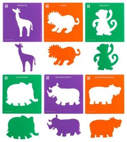 Stencil Jungle Animals Stencil Set of 6 9314289012991