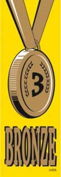 Sports Rewards Vinyl Ribbon - Bronze - 3 - Pk 20 SR709