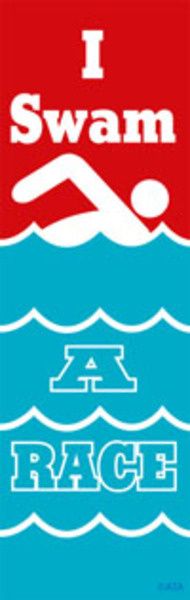 Sports Rewards Vinyl Ribbon - I Swam A Race - Pk 100 SR716
