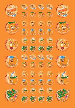 Stickers Scented - Mandarin - Pk 180 SS1006