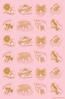 Wonderlands: Land - Eucalyptus Scented Merit Stickers (Pack of 72)