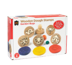 Wooden Dough Stamps - Garden Bugs