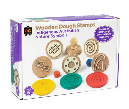 Wooden Dough Stamps - Indigeno Nature Symbols