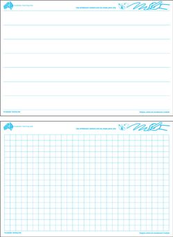 Magnetic Teacher Sheets - Ruled and 2cm Graph (Pack of 2)