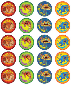 Stickers - Dot-Style Animals - Pk 100  9321862006841