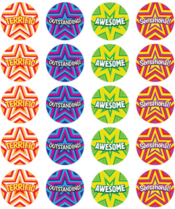 Stickers - Star - Pk 100  9321862006742