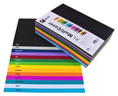 Cardboard A4 Pack of 500 125gsm Asst Cols - XL Multicover (Pack of 500, Assorted Colours, A4) 9310703913301