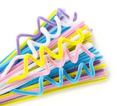 Chenille Stems Pastel 300 x 6mm 5 Colours Pk 100 9314289023942