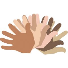 Paper Shapes, 120mm - Hands Assorted Skin Colours  (Pack of 50) 9331866000622