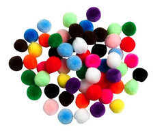 Pom Poms Pk 50 38mm Asst Cols (Pack of 50, Assorted Colours, 38mm) 9314812103455
