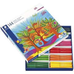 Felt Pens Medium Pk 144 Staedtler Noris Club 12x12 Colours