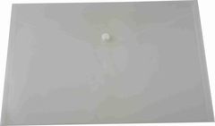 Document Wallet Plastic A3 Clear Osmer Button Closure 9313023361135