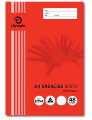 EXERCISE BOOK A4 25MM RULE 48 PAGE OLYMPIC  9310029977285