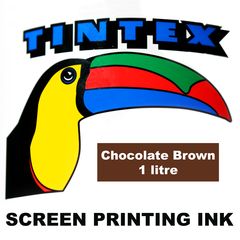 Screen Printing Ink 1L Chocolate Brown Tintex (Chocolate Brown, 1 Litre) 9316960602538
