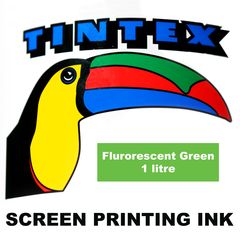 Screen Printing Ink 1L Fluro Green Tintex (Fluoro Green, 1 Litre) 9316960602866