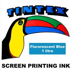 Screen Printing Ink 1L Fluro Blue Tintex (Fluoro Blue, 1 Litre) 9316960602873