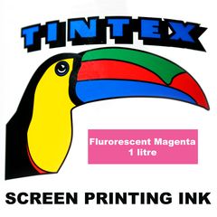 Screen Printing Ink 1L Fluro Magenta Tintex (Fluoro Magenta, 1 Litre) 9316960602880