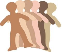Paper Shapes 50PCS Dolls Multicultural Skin Tone