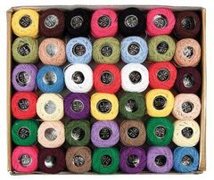 PERLE #8 COTTON THIN 42'S ASST