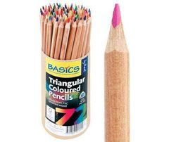 BASICS TRIANGULAR COLOUR PENCILS 72'S