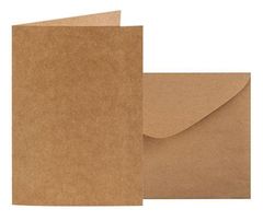 KRAFT CARD & ENVELOPE 120 X 170MM (FOLDED) 20'S
