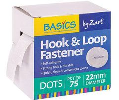 HOOK & LOOP FASTENER DOTS 75'S