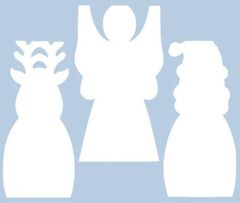CARDBOARD STANDING CHRISTMAS CHARACTERS 12S