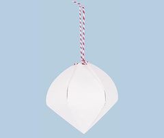 CARDBOARD 3D BAUBLES 10S