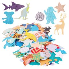 Paper Shapes 100g Australian Animals Patterned Indian Handmade Paper 