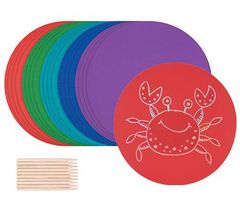SCRATCH COLOURED CIRCLES 20CM 20S