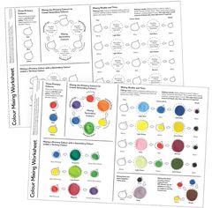 COLOUR MIXING WORKSHEET 10S