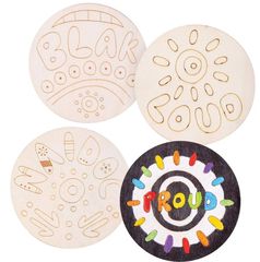 Wooden Coasters 20PCS NAIDOC Designs
