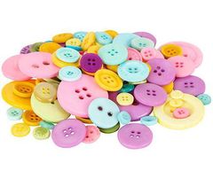 BASICS BUTTONS PASTEL 600G APPROX 1400PCS