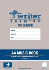 Writer Premium A4 96pg Music Exercise Book
