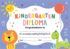 CERTIFICATES - KINDERGARTEN DIPLOMA 