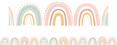 Pastel Rainbows (Soil & Sand) - Die-Cut Border (Pack of 12)