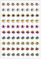 Stickers Dynamic Glitz - Fishy - Pk 800 DG596