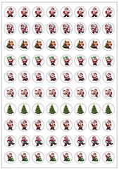 Stickers Dynamic Glitz - Christmas Santas - Pk 800 DG599