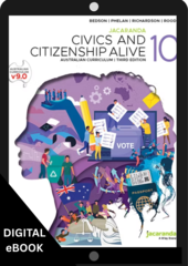 Jacaranda Civics & Citizenship Alive 10 Australian Curriculum 3E (DIGITAL)