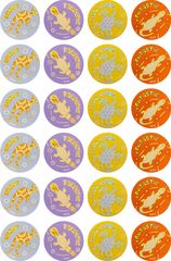 Rainbow Dreaming - Holographic Gold Foil Merit Stickers