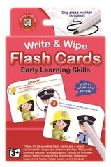Write &amp; Wipe Flash Cards Early Learning skills 2-3 yr olds 9314289002084