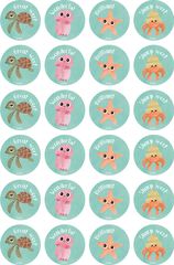 Reef Creatures - Merit Stickers