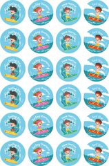 Surfing - Extracurricular Stickers (Pack of 96)